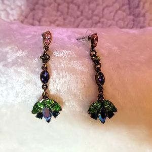 Multicolored Rhinestone Earrings